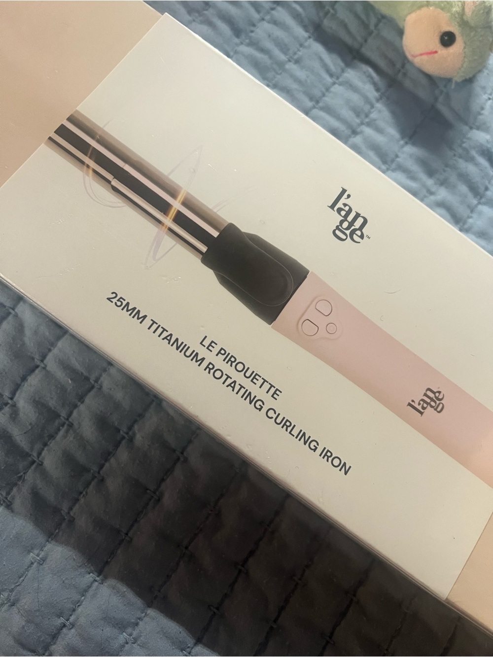 Lange Le Pirouette 25mm Rotating Curling Iron - Light Pink & Black